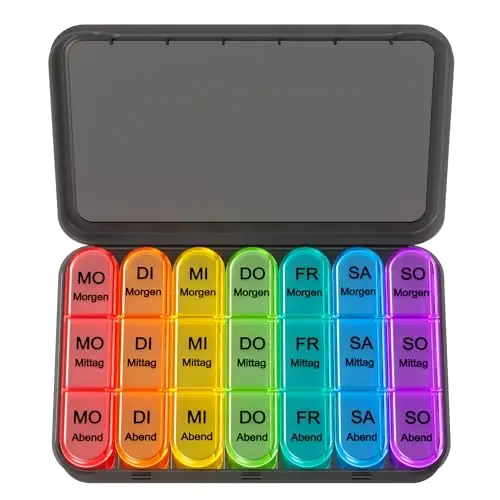 doruimi tablettenbox 7 tage 3 fächer