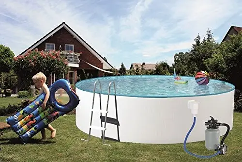 Gartenwelt Riegelsberger Pool Aufstellbecken-Set Splash 360x110 cm weiß mit Sandfilter