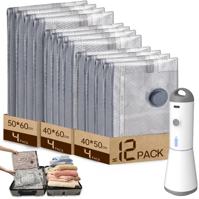 vacbird vakuumbeutel kleidung 12er set