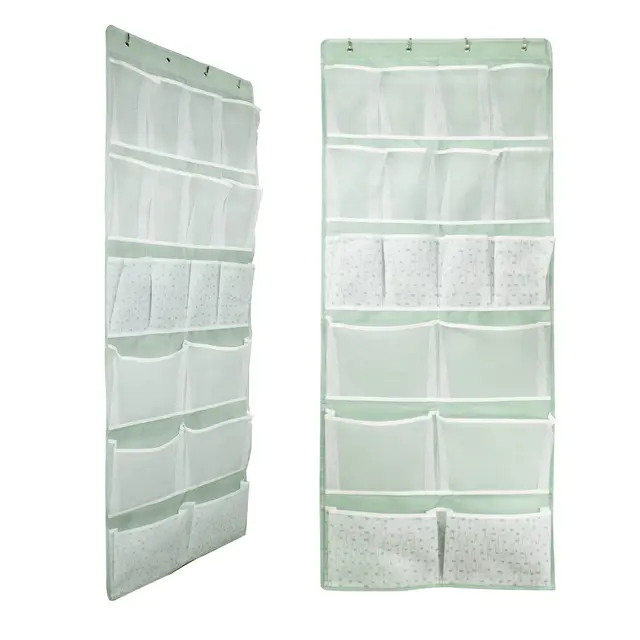 2 Stück-über der Tür Organizer mit 2 Größen von Aufbewahrungstaschen,Platzersparnis Hinter Tür Hängeorganizer für Schuhe,Socken,Unterwäsche,Hüt,Handtasche,Türregal hängt im Bad,Schlafzimmer,Schlafsaal