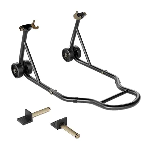 SPECSTAR Motorradheber Hinten für Motorrad Ständer Hinterrad bis 200kg, für BMW Suzuki Yamaha Honda Kawasaki Universal,Schwarz