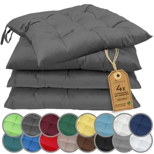 naturemark 4er stuhlkissen 40x40