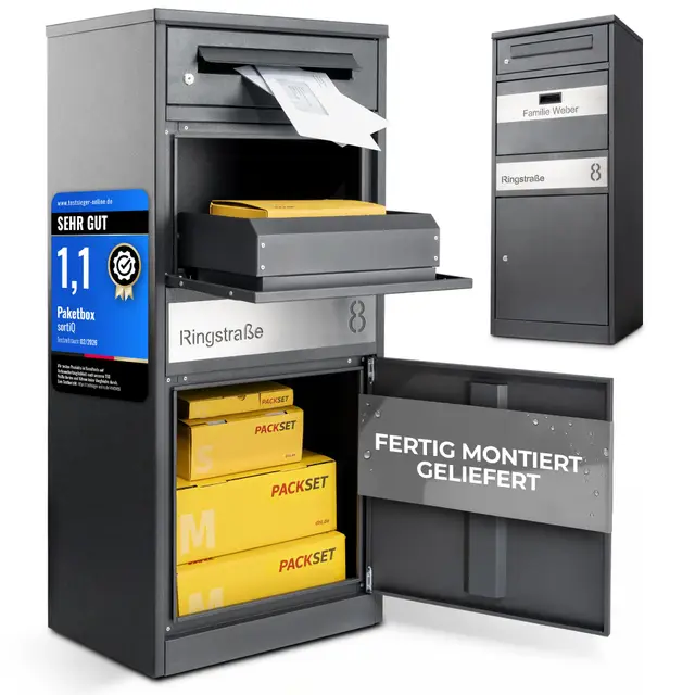 sortiq paketbox xxl 80l briefkasten