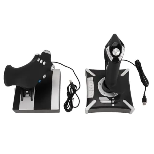 Vvikizy Flugsimulator Steuert Dual Vibration Throttle Rudder 3 Modi Flight Stick Controller Joystick für 7/8/10/11
