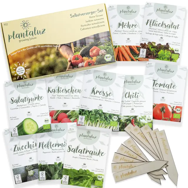 plantaluz bio gemüsesamen set 10 sorten