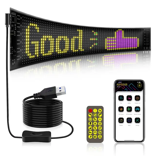 newfun led laufschrift panel 37x9cm
