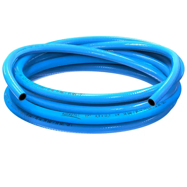 AUPROTEC Druckluftschlauch 6mm Ø Innen 1m PVC-Schlauch I 3-Schicht Gewebeschlauch für Druckluft-Kompressor I Bund/Meterware Kompressorschlauch hochflexibel