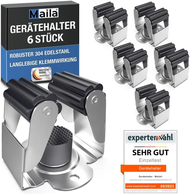 maila gerätehalter 6er set edelstahl