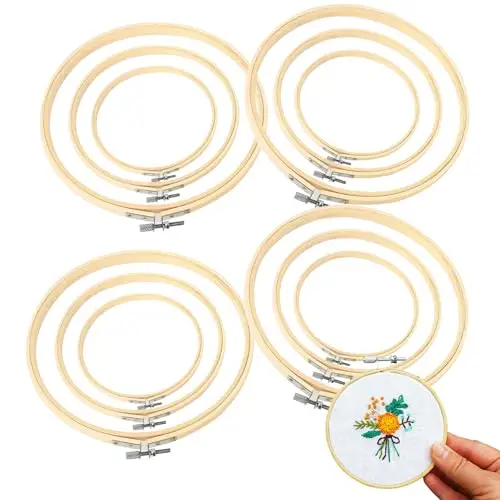 cvasnf stickrahmen holz 12er set