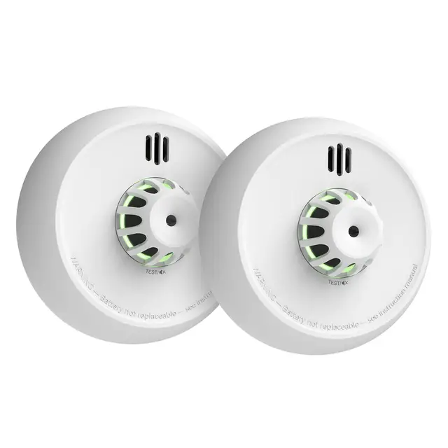 X-Sense funkvernetzter Hitzemelder mit versiegelter 10-Jahres-Batterie und einfacher Installation, Wärmemelder kompatibel mit Basisstation, XH02-M, 2-Pack
