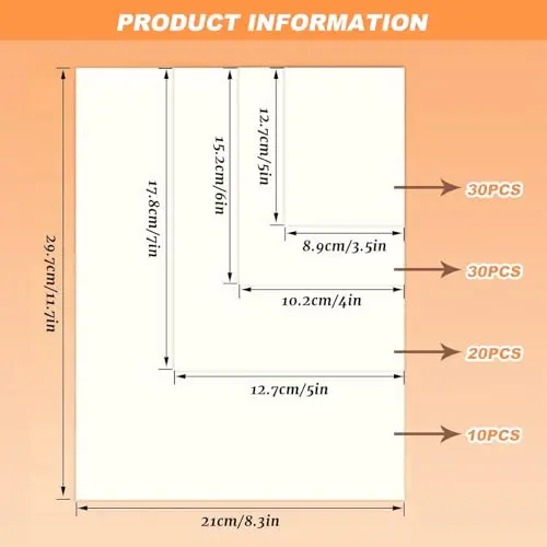 Fotopapier Foto Papier Glänzend, 90 Blatt Glossy Photo Paper A4 7x5 6x4 3.5x5 Inch für Drucker 200g/m² 4 Größen