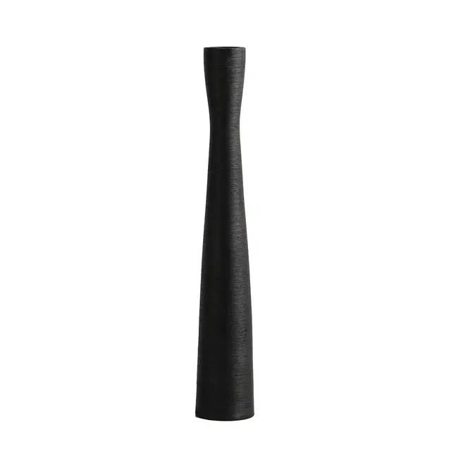 Cutfouwe Schwarz Keramik Vase Groß, Bodenvase 50cm, Deko Vase Schmal Hoch | Moderne Struktur Matt Vase für Pampasgras, Dekozweige und Trockenblumen – Blumenvasen Deko für Wohnzimmer und Schlafzimmer