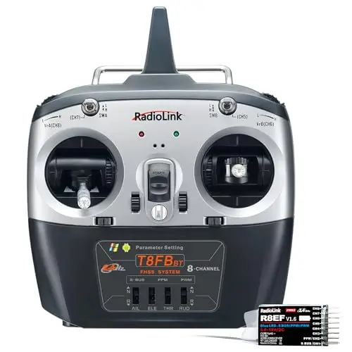 Radiolink T8FB 8 Kanäle RC Fernsteuerung mit Empfänger R8EF Set 2.4 GHz RC Fernbedienung Sender für Modellbau Fleugzeug Segelfugzeug Auto Crawler Truck Boot
