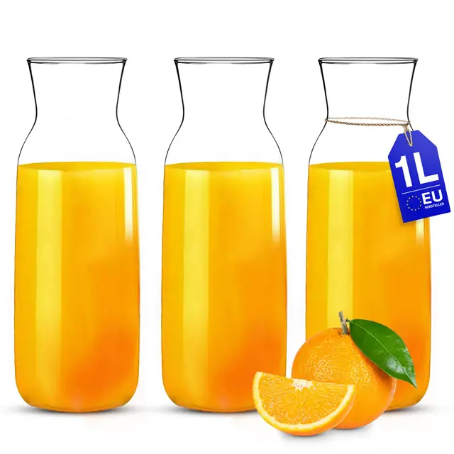 konzept glaskaraffe 3er set 1 liter