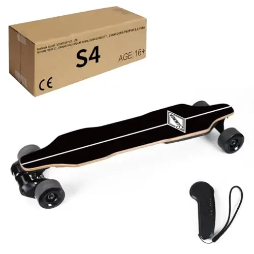 Elektro Skateboard 45 km/h, S4 2.4G Smart Pro Longboard mit Zwei 1000W-Nabenmotoren, 30 km Reichweite, Wasserdicht Schockabsorbierendes Longboard, Mobilitäts- und Transportmittel & Geschenk