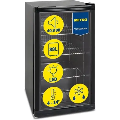 METRO Professional Mini-Kühlschrank GPC1088, 88 L, schwarz