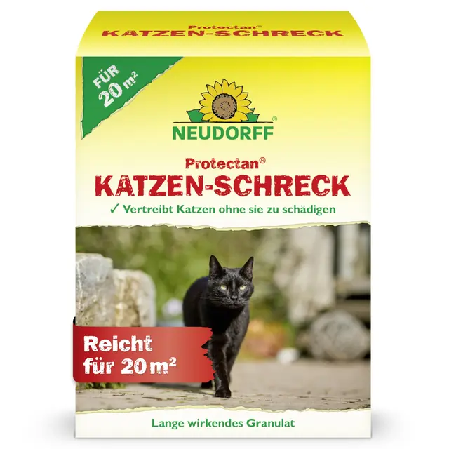 Neudorff Protectan Katzen-Schreck – Anwendungsfertiges Fernhaltemittel vertreibt Katzen wirkungsvoll, ohne sie zu schädigen - ausreichend für 20m², 200 g, Braun