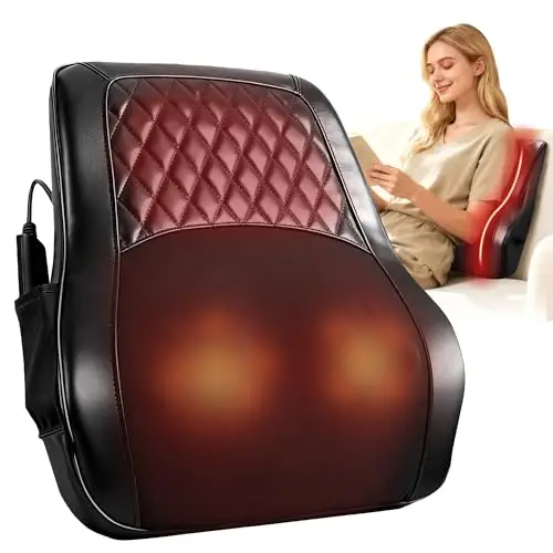 Shiatsu Nackenmassagegerät mit Wärme, Rücken Massagegerät mit 20 Knetmassageköpfen, Massagekissen für Nacken, Schultern, Rücken, Beine, Geschenk für Mama, Papa, Frauen, Männer