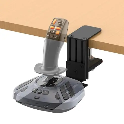 wuutyty Tischmontagekompatibel mit Thrustmaster T.Flight Hotas One/Hotas 4/Stick X, SimTask Farmstick, V1 Flightstick, G Extreme 3D Pro USB Joystick,WINWING URSA MINOR Fighter/Airline Joystick