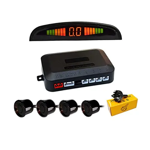 Aiuphing Einparkhilfe hinten Nachrüstsatz, 4 Sensoren mit LED-Farbdisplay