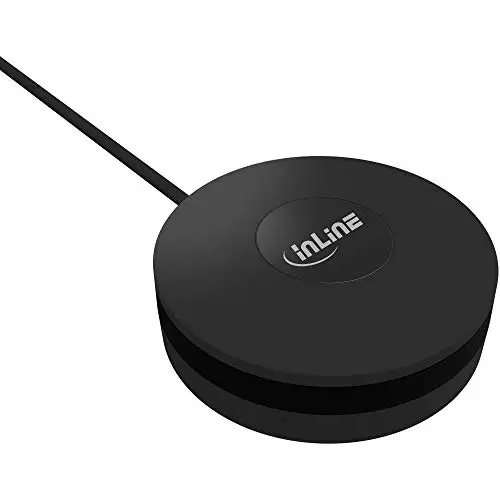 InLine WLAN IR Fernbedienung Smart Home Hub, Universal Infrarot Blaster 2,4GHz, App & Sprachsteuerung für TV, Klimaanlage, HiFi, kompatibel mit Alexa und Google Home, schwarz, 40163