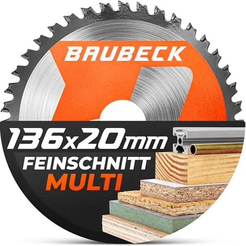 BAUBECK Sägeblatt 136x20mm HM 40T Multi-Pro