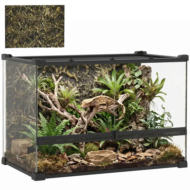 pawhut reptilienterrarium 48l