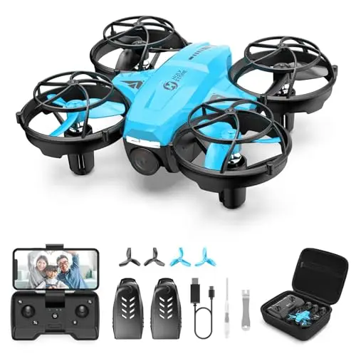 Holy Stone HS420 Mini Drohne mit HD 1080P Einstellbarer Kamera,mit 2 Steuerungsmodi,Not Aus,Umkreisen,360°Flip,Headless Modus,2 Geschwindigkeiten Geschenk für Anfänger Kinder,blau