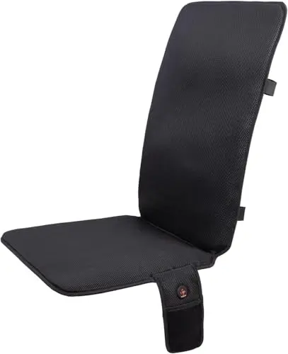 Thermrup Mobile Beheizbare Sitzauflage Sitzheizung Ferninfrarot Heizkissen – Akku- & Netzbetrieb, 3 Heizstufen, Ideal für Zuhause, Büro & Camping (40x110CM)