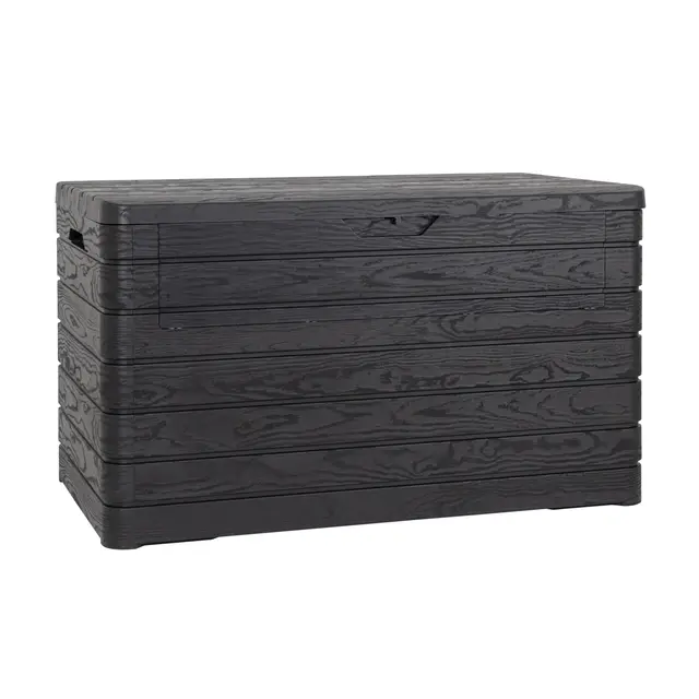 Koll Living Gartenbox 'Nora' 970 Liter | aus Kunststoff, Anthrazit | 147 x 83 x 85 cm | Aufklappbare Front | UV- und witterungsbeständig