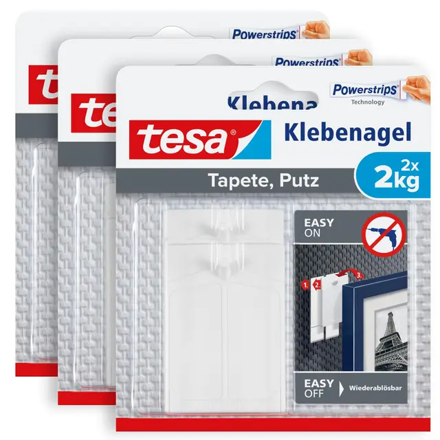 tesa klebenagel tapeten putz 2kg 3er