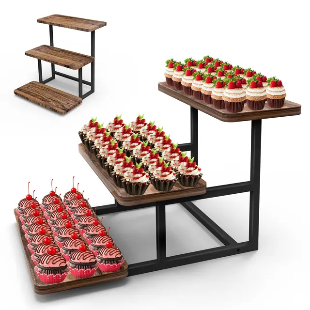 ghwmyd 3 etagen kuchenständer holz