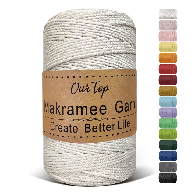ourtot makramee garn natur 3mm 300m