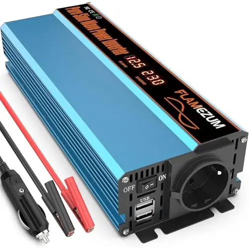 SUDOKEJI FLAMEZUM Wechselrichter 1000W 12V/230V Reiner Sinus