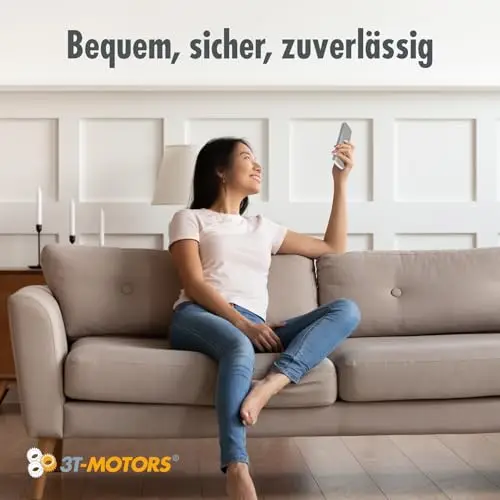 3T-MOTORS Funk-Fernbedienung HSX1W, 1-Kanal, weiß, Funksteuerung für Rollladenmotor & Markisenmotor, Funk-Handsender kompatibel mit xSeries, Gruppenschaltung & einfache Bedienung