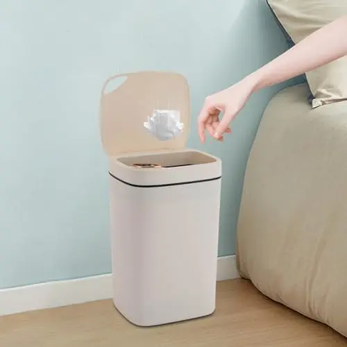 16L Automatischer Müllbehälter Sensor Mülleimer Küche Abfallbehälter Automatik Abfalleimer Kücheneimer Berührungslos Automatik Mülleimer mit Deckel Intelligente Müllbehälter für Küchen, Badezimmern