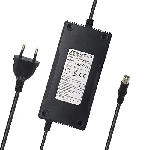 42V 5A Elektroroller Ladegerät für E-Bike Scooter Segway Ninebot Max 36V 10S Lithium Akku Stecker RCA 8MM mit RCA 10MM Konvertierungslinie