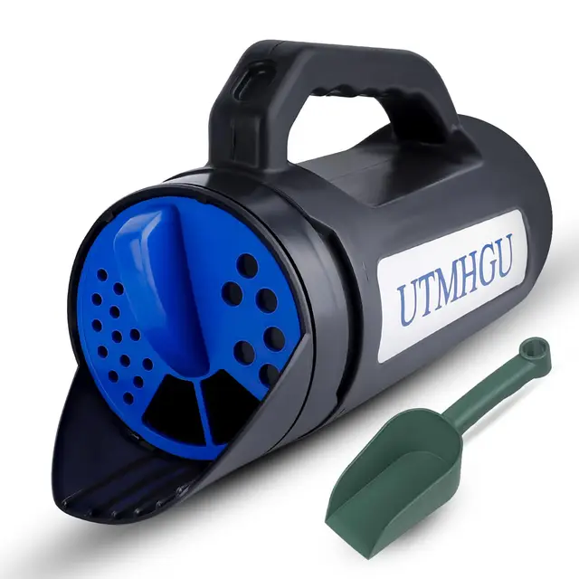 Hand-Samenstreuer für Eisschmelze, Grassamen, Dünger Rasen und Garten 3-in-1 Handstreuer für Salz mit mehreren einstellbaren Öffnungsgrößen, bis zu 2,268.0 g