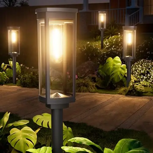 Solarlampen für Außen, 8 Stücke Superhell Solarleuchten Garten 3000k Warmweiß, IP65 Wasserdicht Wegeleuchten Solar Gartenleuchten für Außen Rasen Hof Pfad Gehweg Deko