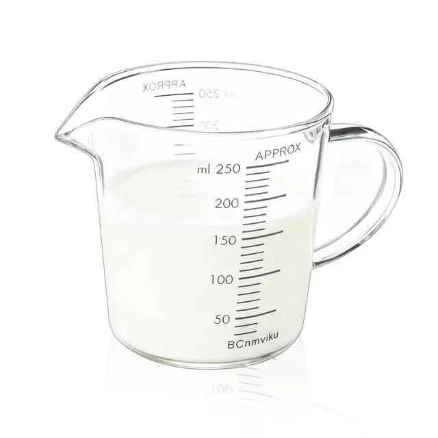 bcnmviku 250ml messbecher glas v-ausguss