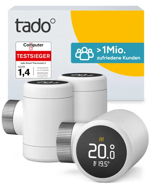 tado Smartes Heizkörperthermostat Trio Pack
