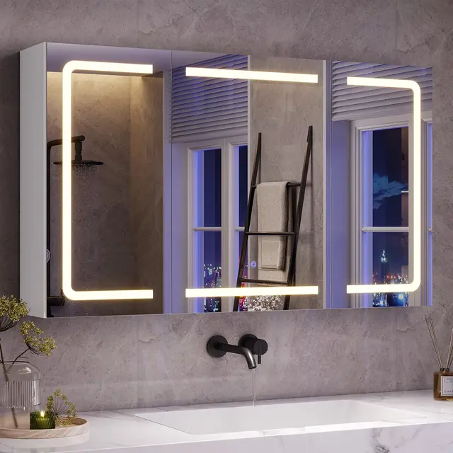 mojiasion spiegelschrank bad 100 cm led