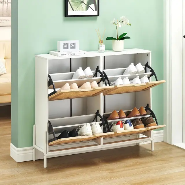 litake schuhschrank 4 rattan klappen 8