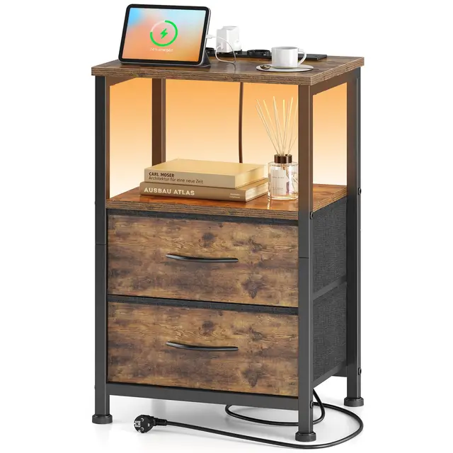 yornoli nachttisch led 3 ac 2 usb