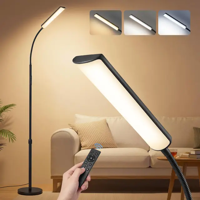 vasagle stehleuchte led leselampe 15w