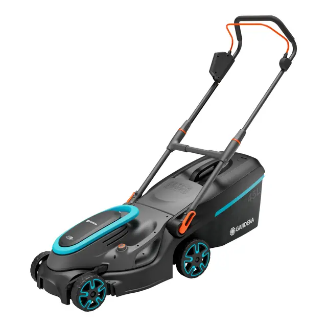 Gardena Akku-Rasenmäher PowerMax 37/36V P4A Solo: 37 cm Schnittbreite, 45 l Fangkorb, Ergonomisch, Höhenverstellung, Kabellos (14638-55)