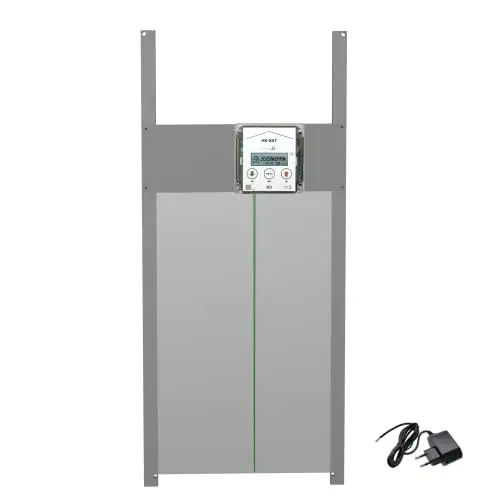HK-BAT-RG Rahmengerät mit selbstverriegelnder Gänseklappe 340x550 mm für Batteriebetrieb + Schaltung für Anlocklicht