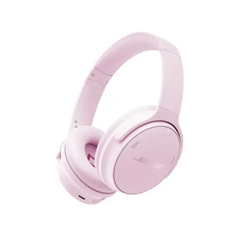 Bose QuietComfort Kabellose Kopfhörer mit Mikrofon und Noise-Cancelling, Bluetooth-Over-Ear-Kopfhörer, Audiophile Kopfhörer, On-Ear-Kopfhörer mit Noise-Cancelling, bis 24 Std. Akkulaufzeit, Blütenrosa