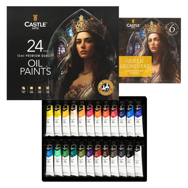 castle art supplies ölfarben-set 24