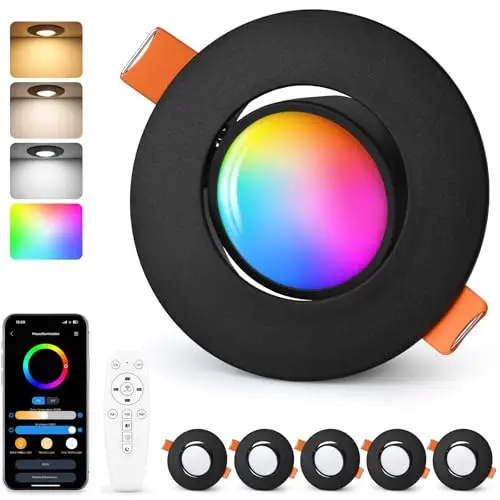 geyoulux rgb led einbaustrahler 5w